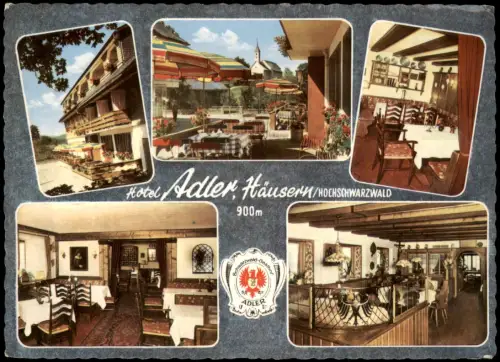 Ansichtskarte Häusern Hotel Adler - Mehrbild 1962