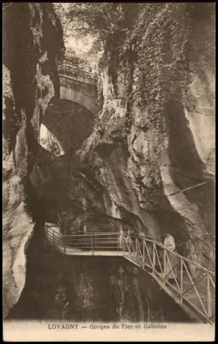CPA Lovagny Gorges du Fier et Galeries 1910