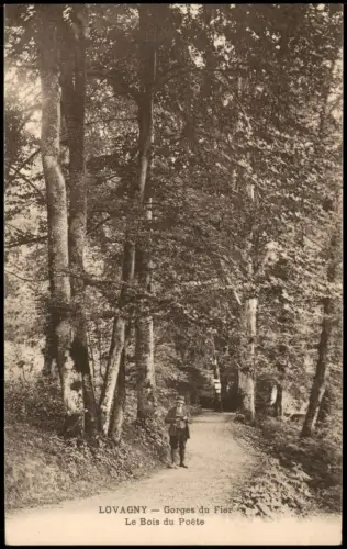 CPA Lovagny Wanderer, Gorges du Fier Le Bois du Poëte 1910