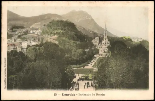 CPA Lourdes Lorda Esplanade du Rosaire 1910