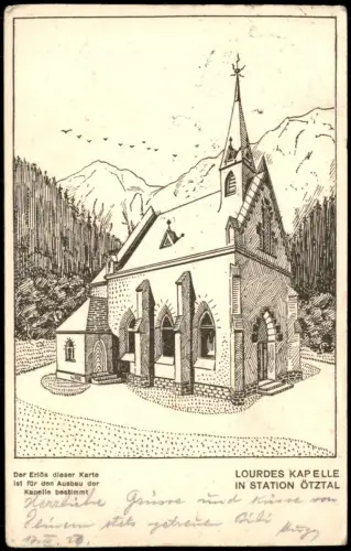 CPA Lourdes Lorda Kapelle Künstlerkarte Erlös-/Spendenkarte 1910