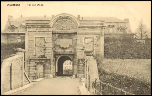 CPA Maubeuge Tor von Mons 1910