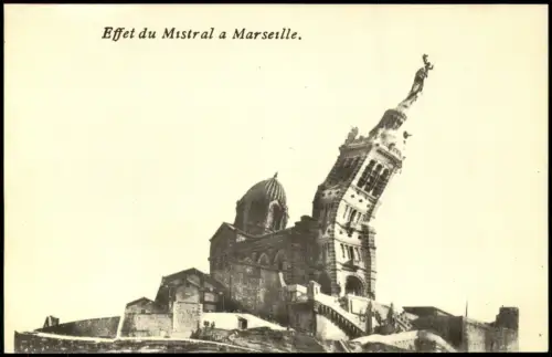 CPA Marseille Effet du Mistral a Marseille (frühe Fotokunst) 1920