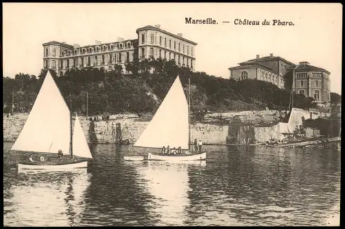 CPA Marseille Château du Pharo Schloss Segelboote 1910