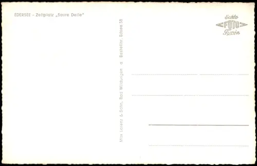 Ansichtskarte Asel-Vöhl EDERSEE Zeltplatz Saure Delle am See 1940