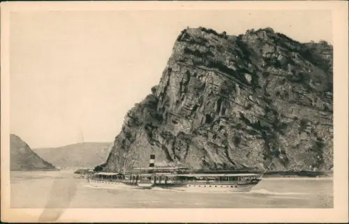 Ansichtskarte Sankt Goar Rheintal an der Loreley Rheindampfer 1926