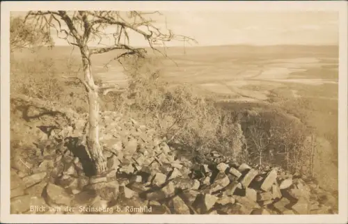 Ansichtskarte Römhild-Gleichberge Blick von der Steinsburg 1929