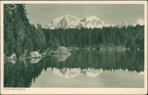 Ansichtskarte Ramsau bei Berchtesgaden Göllspiegelung im Hintersee 1929