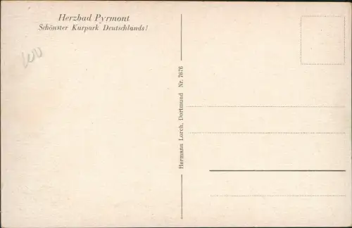 Ansichtskarte Bad Pyrmont Erdbeertempel u. Kurhaus 1937