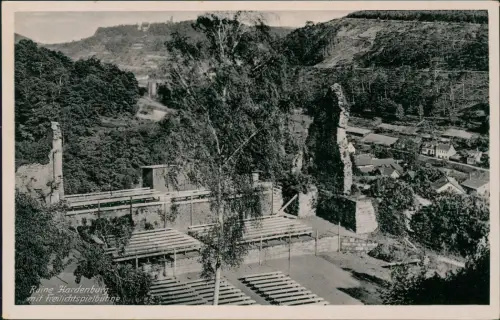 Ansichtskarte Bad Dürkheim Ruine Hardenburg mit Freilichtspielbühne 1939
