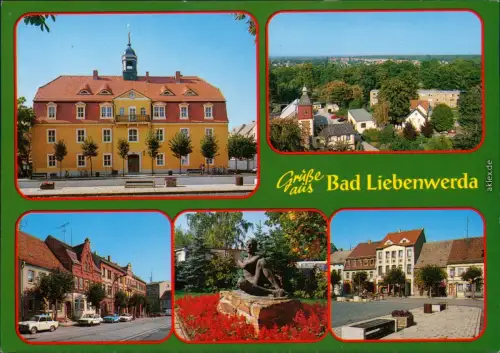 Bad Liebenwerda Rathaus, Panorama-Ansicht, Am Markt, Plastik, Markt 1995
