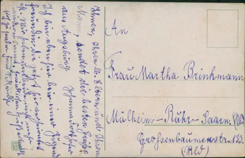 Ansichtskarte Augsburg Partie am untern Graben 1920