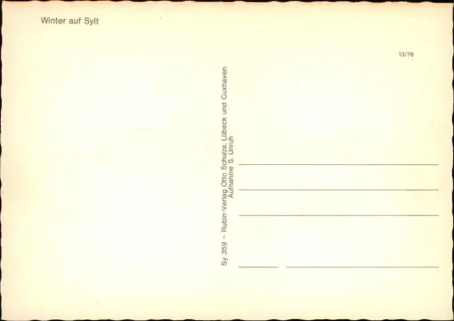 Ansichtskarte Sylt Winter auf Sylt - Häuser 1978