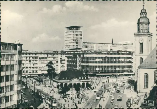 Ansichtskarte Frankfurt am Main Hauptwache Verkehr 1958