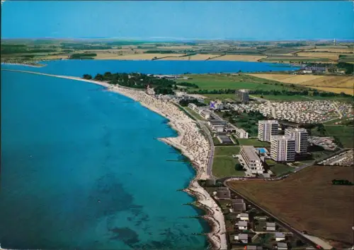 Großenbrode Luftbild mit Appart Hotel Miramar, Ostseebad Strand 1993