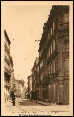Hyères-les-Palmiers Avenue des Iles-d'Or & Hôtel des Ambassadeurs 1920