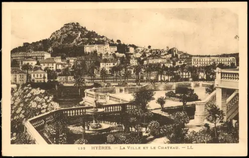 Hyères-les-Palmiers HYÈRES LA VILLE ET LE CHATEAU (Schloss) 1910