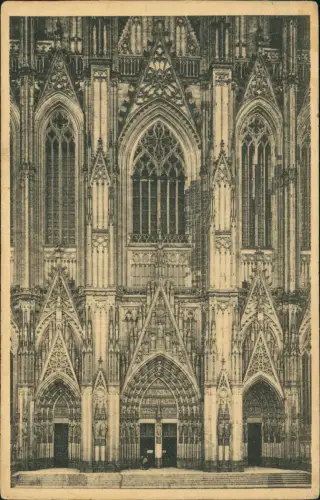 Ansichtskarte Köln Rhein Dom, Westportal 1913