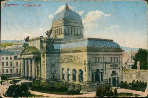 Ansichtskarte Barmen-Wuppertal Partie an der Ruhmeshalle 1912