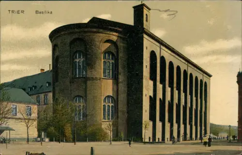 Ansichtskarte Trier Straßenpartie Konstantinbasilika Römische Basilika 1912
