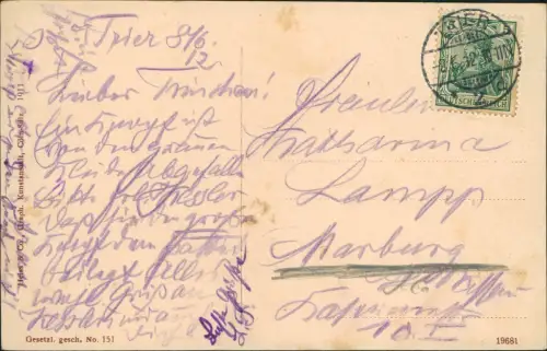 Ansichtskarte Trier Straßenpartie Konstantinbasilika Römische Basilika 1912