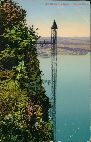 Ansichtskarte Stansstad Lift Hammetschwand 1913