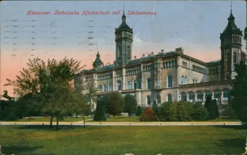 Ansichtskarte Hannover Technische Hochschule Sachsenross 1921