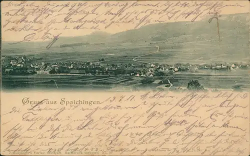 Ansichtskarte Spaichingen Stadtblick 1910