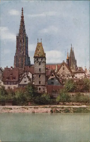 Ansichtskarte Ulm a. d. Donau Stadt naturfarben Aufnahme 1918