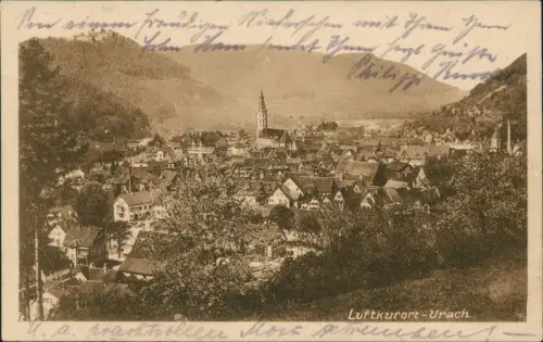 Ansichtskarte Bad Urach Stadtpartie 1924