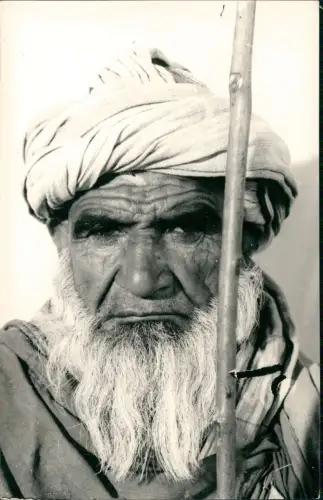Ansichtskarte  Trachten Typen alter Mann mit Turban 1964