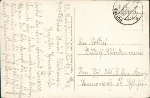 Ansichtskarte Pottenstein Stadtpartie 1943  gel. Feldpost WK2