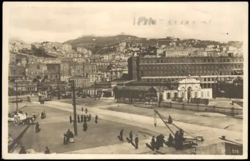 Cartolina Genua Genova (Zena) Stadtpartie am Hafen 1925
