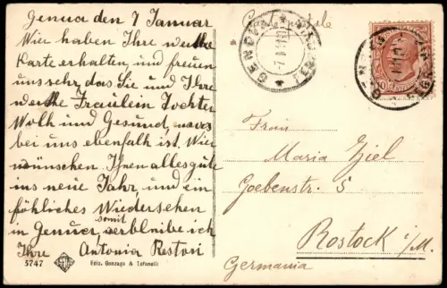 Cartolina Genua Genova (Zena) Regia Universita 1931