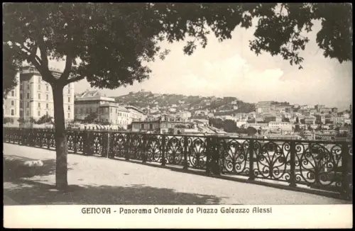 Genua Genova (Zena) Panorama Orientale da Piazza Galeazzo Alessi 1917