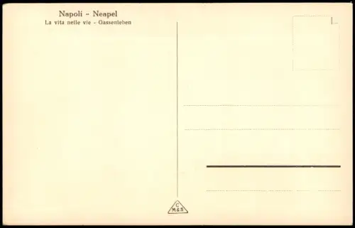 Cartolina Neapel Napoli La vita nelle vie Gassenleben 1930