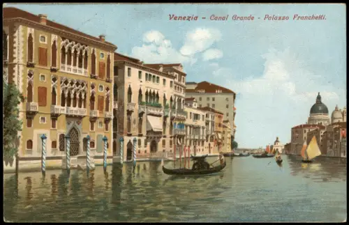 Venedig Venezia Canal Grande Palazzo Franchetti. Künstlerkarte 1914