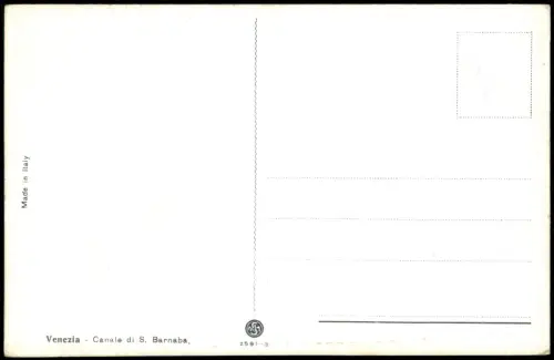 Cartolina Venedig Venezia Venice Canale di S. Barnaba, 1916