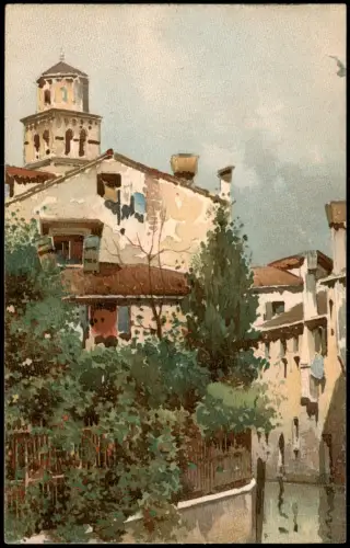 Cartolina Venedig Venezia Künstlerkarte Kirche 1912