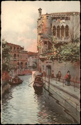 Cartolina Venedig Venezia Rio delle Maravegie. - Künstlerkarte 1928