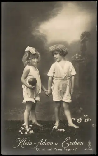 Menschen Soziales Leben Kinder Serien-AK Klein-Adam u. Evchen 1910