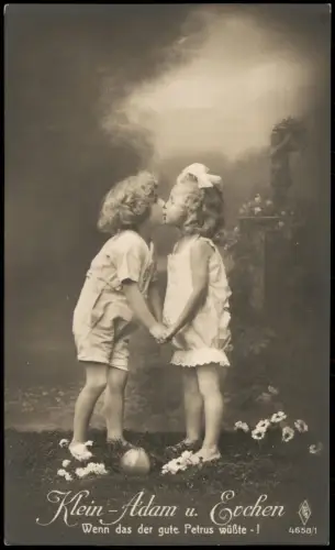 Menschen Soziales Leben Kinder Klein-Adam & Evchen Serien-AK 1910