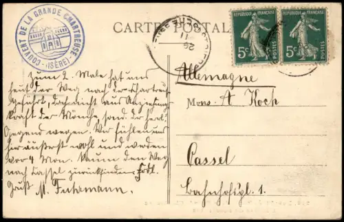 Saint-Pierre-de-Chartreuse Dauphiné Route de la Grande Chartreu 1920