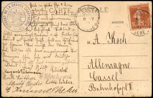 Saint-Pierre-de-Chartreuse Dauphiné Couvent Grande-Chartreuse Chapelle  1911