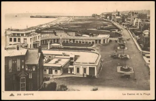 CPA Dieppe Panorama-Ansicht Le Casino et la Plage 1920