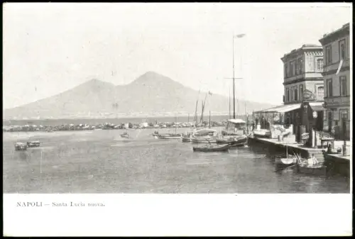 Cartolina Neapel Napoli Stadtteilansicht NAPOLI Santa Lucia nuova 1910