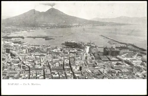 Cartolina Neapel Napoli Panorama-Ansicht NAPOLI Da S. Martino 1910