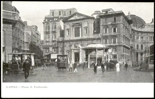 Cartolina Neapel Napoli Stadtteilansicht Piazza S. Ferdinando 1910
