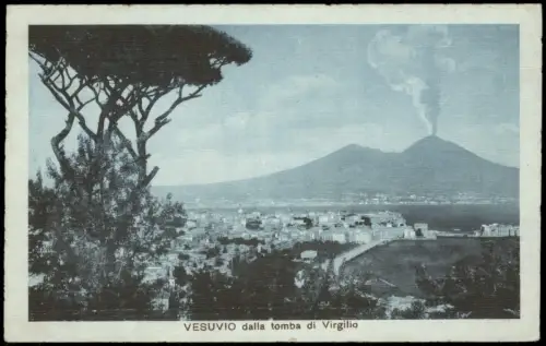 Neapel Napoli VESUVIO dalla tomba di Virgilio Vulkan Fernansicht 1920