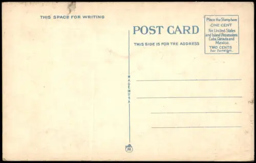 Postcard Montreal La basilique, la nef, Catholic Cathedral 1920